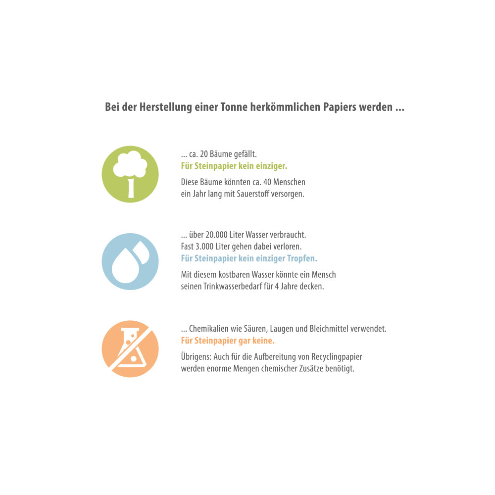 Notizbuch Steinpapier