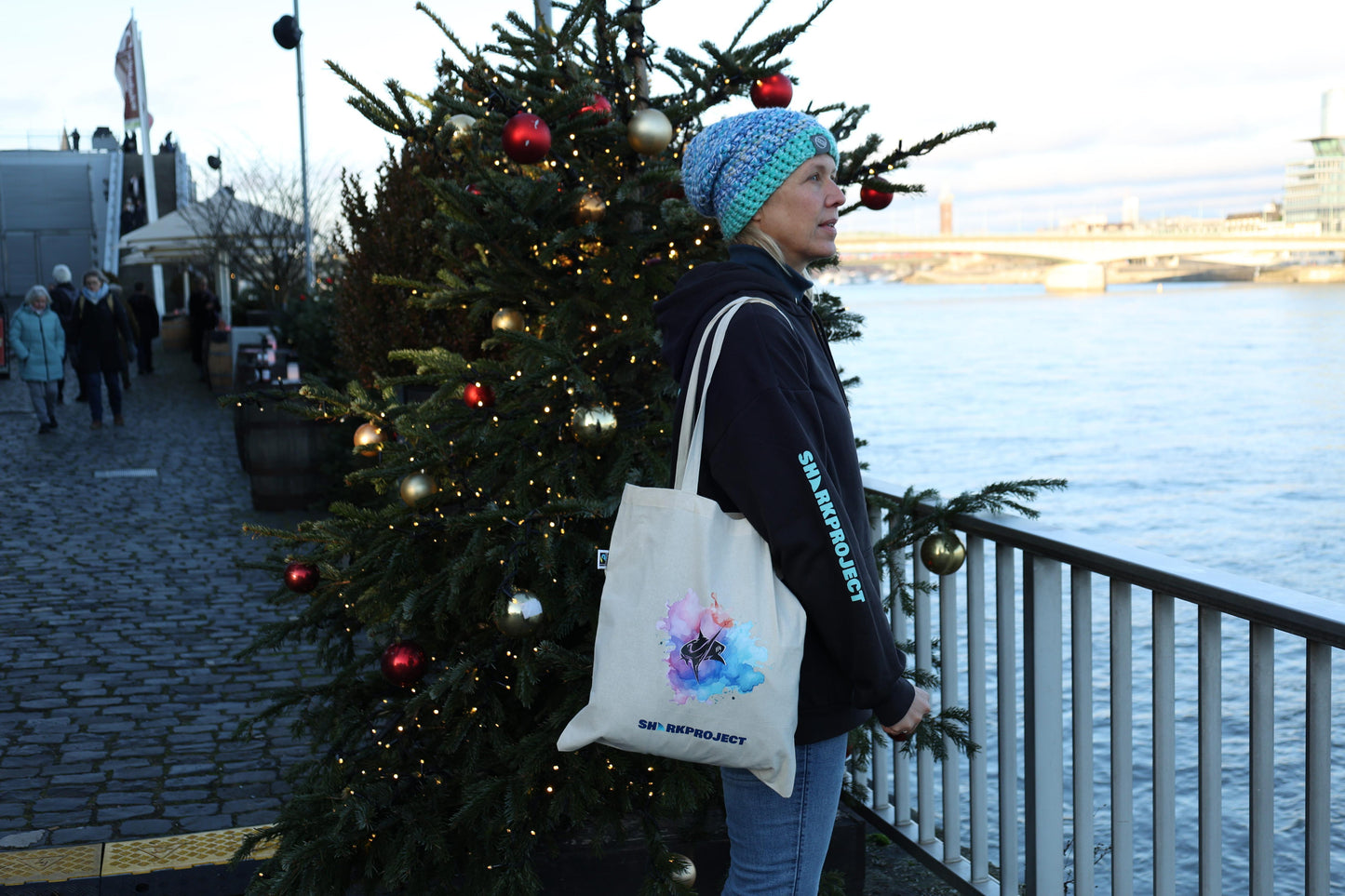 Canvas-Bag Shark Love – Farbexplosion Edition