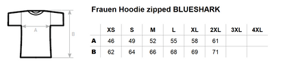 Frauen Hoodie zipped BLUESHARK