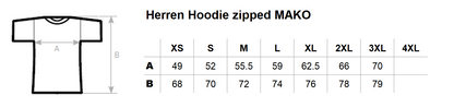 Herren Hoodie zipped MAKO